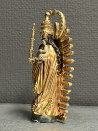 Heiligenbeeld Maria OLV onbevlekte ontvangenis stralen 14 cm, resin (2)