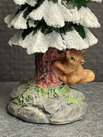 Kerstboon met eekhoorn, resin, 13 cm (9)