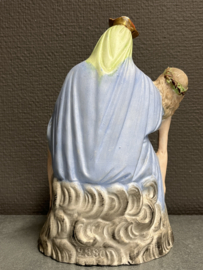 Heiligenbeeld Piëta, biscuitporselein, 23 cm Maria en Jezus, 1920 (4)