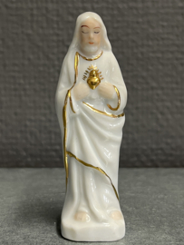 Vuistbeeldje, Jezus Heilig Hart, porselein, 8 cm