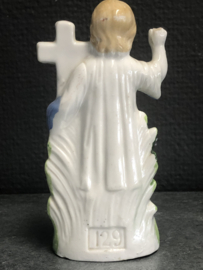 Heiligenbeeld kindje Jezus biscuit, 1900 (licht beschadigt) , 15cm (5)