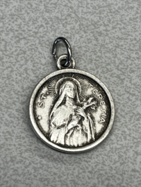 Devotiemedaille Theresia van Lisieux met relikwie 1.5 cm