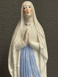 Heiligenbeeld Maria O.L.V van Lourdes, biscuit porselein, 22 cm (8)