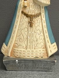 Heiligenbeeld Maria O.L.V van Scherpenheuvel, antiek, gips, 30 cm (7)