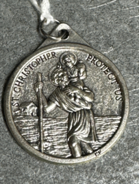 Devotiemedaille Christoffel en Maria Miraculeus, 3 CM