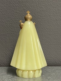 Heiligenbeeld Maria O.L.V van Scherpenheuvel, antiek, glow in the dark kunststof, 17 cm (7)