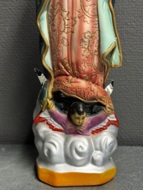 Beeld Onze-Lieve-Vrouw van Guadalupe – handbeschilderd gips, 35,5 cm