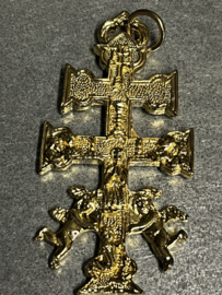 Caravaca kruis 10 x 5 cm, goudkleurig