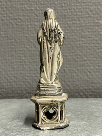 Heiligenbeeld Maria Heilig Hart, metaal, 10 cm, (3)