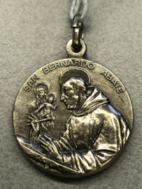 Devotiemedaille Bernardus en Jezus Heilig Hart, 2 cm
