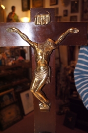 Crucifix, staand kruis, jaren '20, 49 x 25 cm (9)