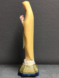 Maria OLV van Lourdes, jaren 50 souvenir, 25 cm, aureool ontbreekt (3)