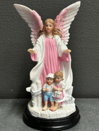 Bescherm engel met kinderen (Roze)