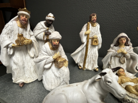 Kerstgroep 11 delig, max hoogte 14.5 CM, resin
