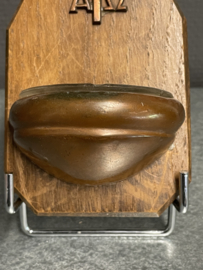Wijwater bakje, Alfa en Omega, Koper en hout, 17 cm (8)