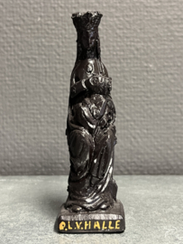 Heiligenbeeld Maria O.L.V van Halle, Zwarte Madonna, 11 cm, gips (10)