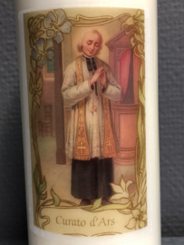 Noveenkaars van Ars Johannes Maria Vianney (pastoor), brandt 9 dagen en nachten. 100% Plantaardige olie.