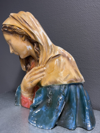 Heiligenbeeld Maria (borstbeeld), gips, 1930, 31cm (0)