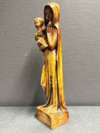 Heiligenbeeld Maria met Kind Jezus – Gips, ca. midden 20e eeuw
