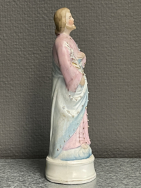 Heiligenbeeld Jozef, 20 cm, biscuit porselein, 1900. (1)