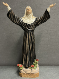 Heiligenbeeld Rita van Cascia, 32 cm, resin, handbeschilderd, (5)