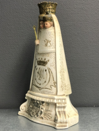 Heiligenbeeld Maria O.L.V.van Scherpenheuvel, gips, 34cm, jaren 20 (R)