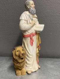 Beeld Heilige Marcus Evangelist, 20 cm, resin, (2)