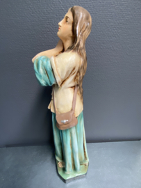 Heiligenbeeld Jeanne D`Arc, gips, 42 cm hoog (1)