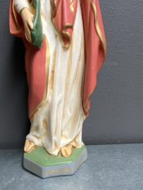 Beeld Heilige Dorothea van Cesarea, gips, 45 cm (7)