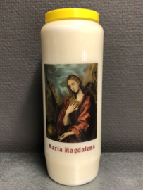 Noveenkaars Maria Magdalena, brandt 9 dagen en nachten. 100% Plantaardige olie.