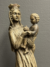 Heiligenbeeld Maria met kind, 38 cm, gips, 1920 (10)