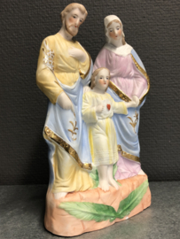 Heiligenbeeld heilige familie  biscuit, 1900, 21 x 13cm. (5)