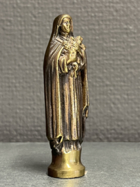 Heiligenbeeld Theresia van Lisieux (vuistbeeld), brons, 7.5cm (3)