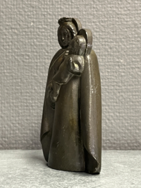 Heiligenbeeld Maria met kind, brons,  12.5cm  (3)