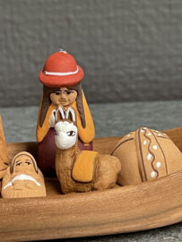 Kerstgroep, Peru, terracotta, 16 cm (9)