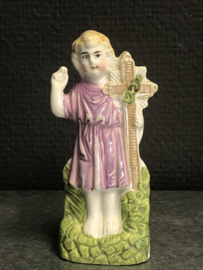 Heiligenbeeld kindje Jezus biscuit, 1880, 12cm (5)
