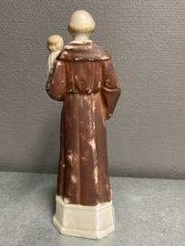 Heiligenbeeld Antonius van Padua, biscuit porselein, antiek, 22 cm (4)