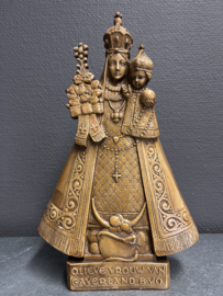 Heiligenbeeld Maria O.L.V. van Gaverland, gips, 27 cm, jaren '50 (2)