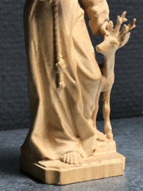 Beeld Heilige Franciscus, Lindenhout, handsnijwerk, 14 cm (2)