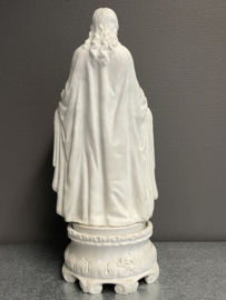 Maria beeld, Antiek, Biscuit porselein, 47 cm met losse voet verschillende beschadigingen (0)