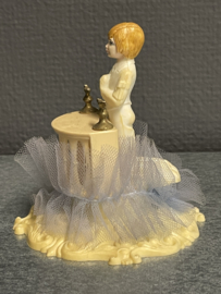 Communicant, taart versiering jaren 30, 10 cm, celluloid (8)