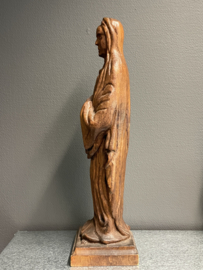 Heiligenbeeld Maria, Duits houtsnijwerk, 53 cm, jaren 30 (10)