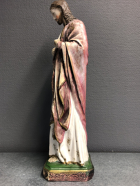 Heiligenbeeld Jezus Heilig Hart, 42 cm gips, ca. 1900 (10)
