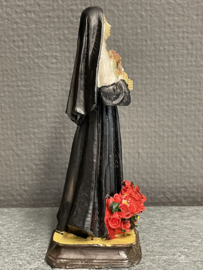 Heiligenbeeld Rita van Cascia in de rozen, resin, 14 cm (10)
