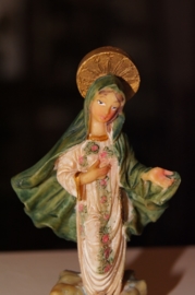 Heiligenbeeld Maria Medjugorje (vuistbeeld). 7.5 cm, resin (5)