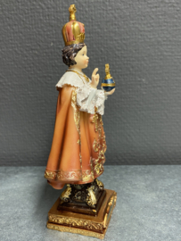 Heiligenbeeld kindje Jezus van Praag, 16 cm, resin, (2)