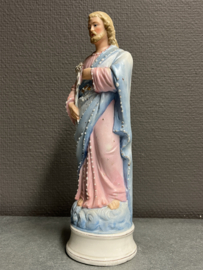 Heiligenbeeld Jozef, biscuit porselein, 26 cm (3)