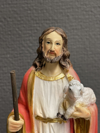 Heiligenbeeld Jezus, Goede Herder, resin, 20 cm (10)