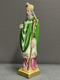 Heiligenbeeld Patricius (Patrick van Downpatrick), 22 cm hoog, Gips, (5)