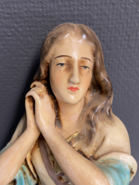 Heiligenbeeld Jeanne D`Arc, gips, 42 cm hoog (1)